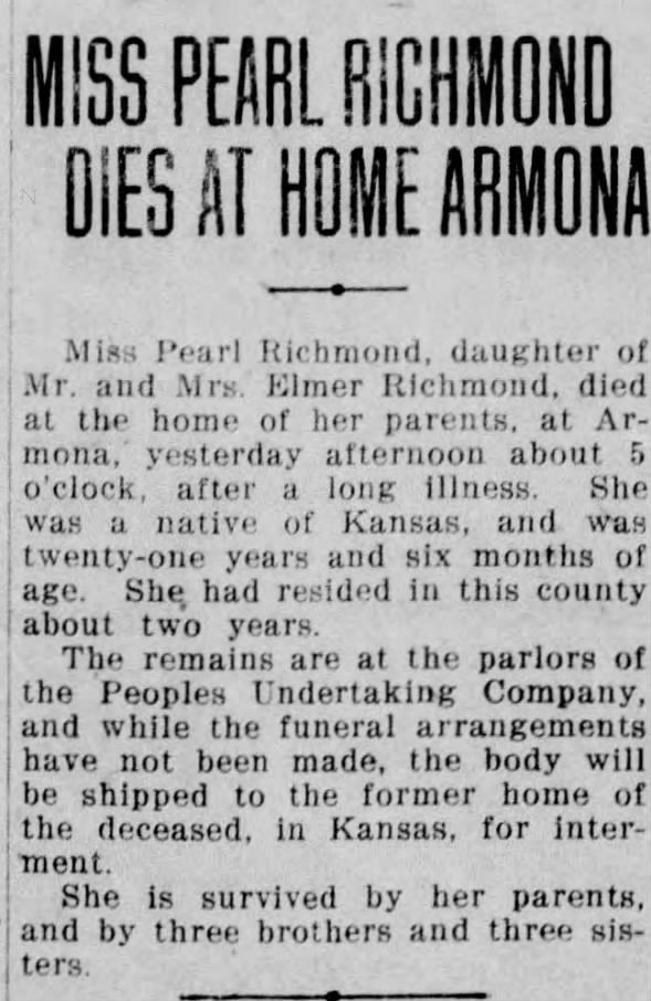Obituary for Pearl Richmond